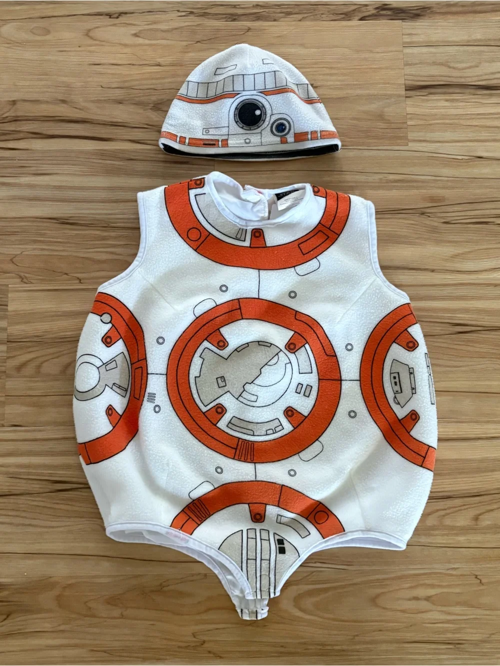 Star Wars Kids BB-8 Costume Set - Fleece Vest & Hat - Size 3T-4T